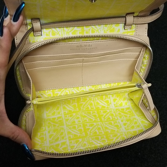 Stella & Dot Cork Crossbody Bag Geometric Design - Picture 7 of 13